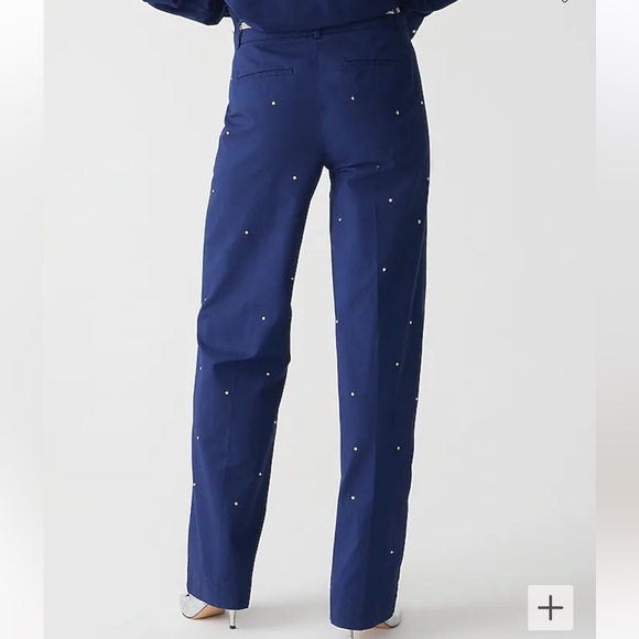 Full length Sydney wide leg chino pant with rhinestones - Picture 13 of 14